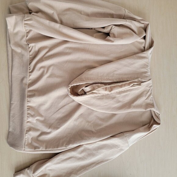 Tan Hooded Lightweight Sweatshirt Women's Medium - Picture 3 of 3